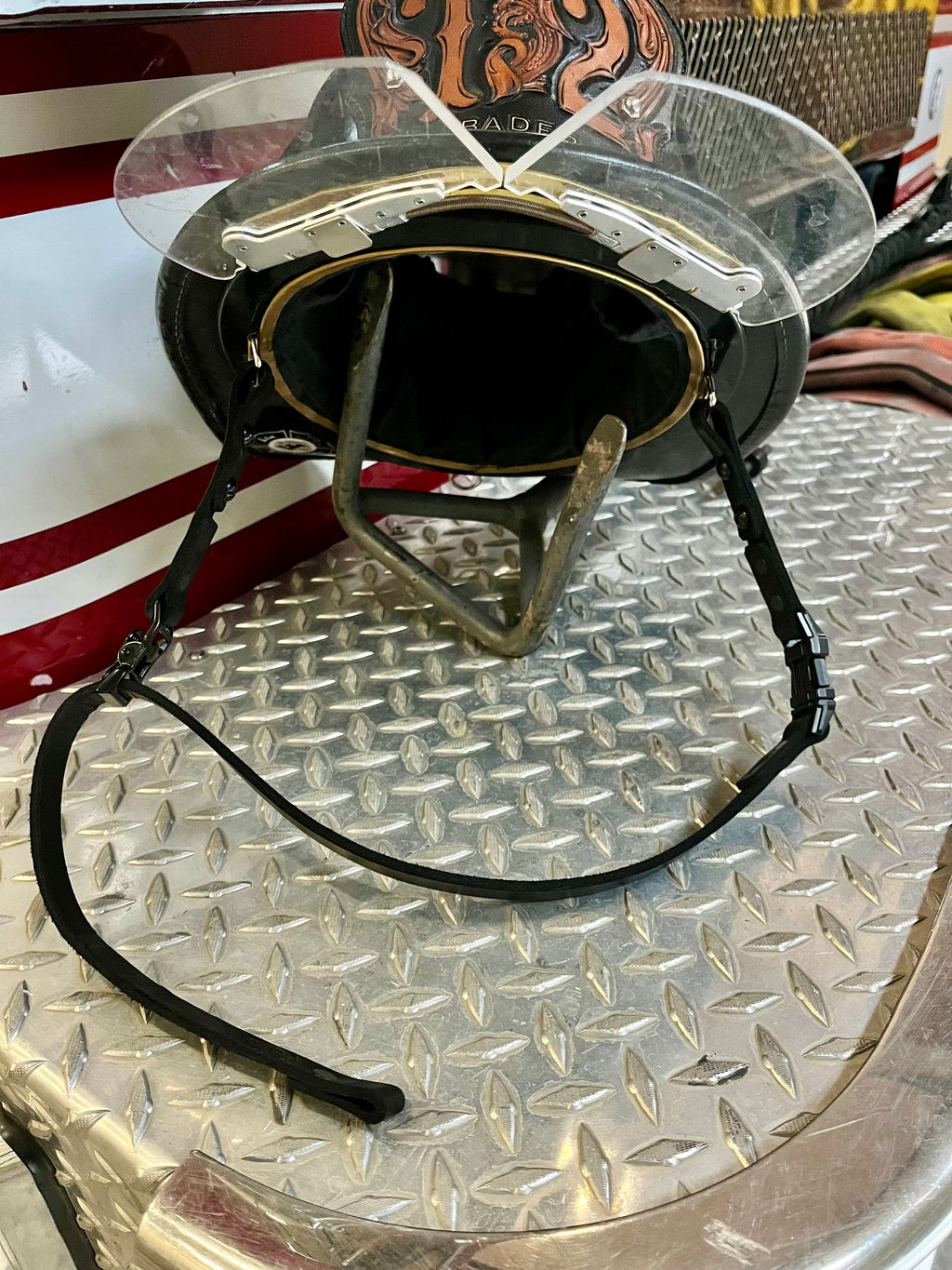 Leather Chinstrap with Buckle